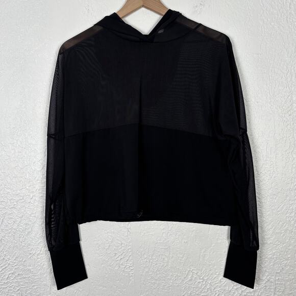 BuffBunny Escandala Hooded Mesh Long Sleeve Pullover in Black Size Small - Picture 3 of 5
